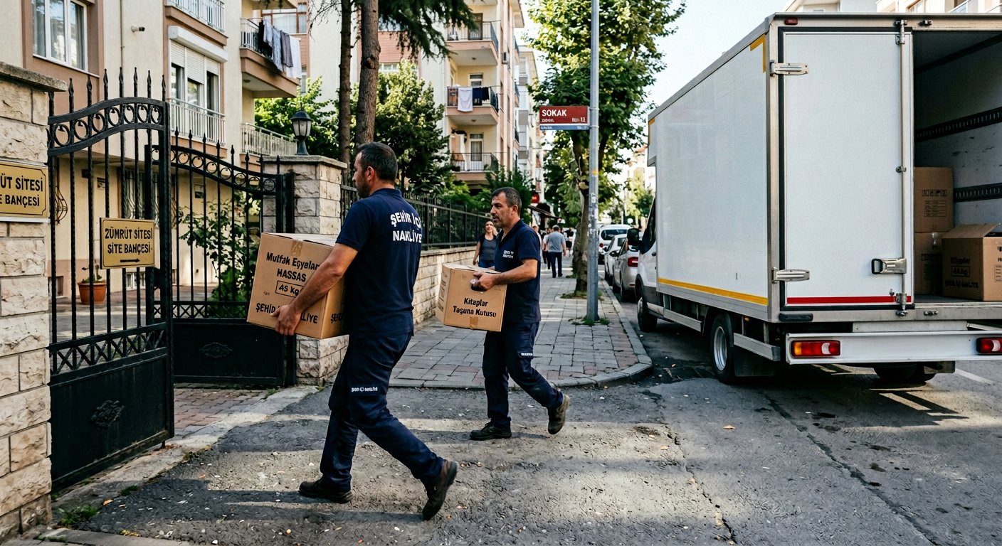 Kolileri apartmandan araca goturme